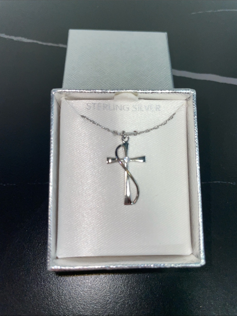 STERLING SILVER 18” INFINITY CROSS NECKLACE FTL-08-221
